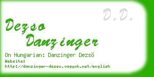dezso danzinger business card