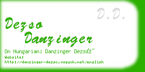 dezso danzinger business card